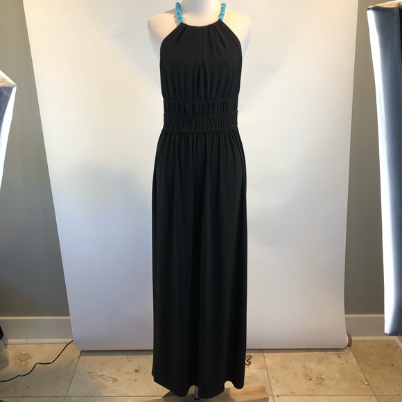 Ralph Lauren Dresses & Skirts - Lauren Ralph Lauren Black Halter Maxi Dress SZ 4